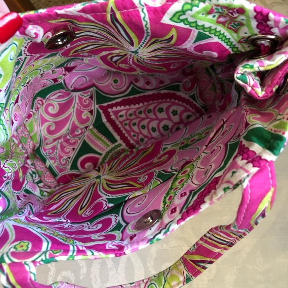 Vera Bradley | Sherry Pinwheel Pink Print Satchel - Picture 6 of 8